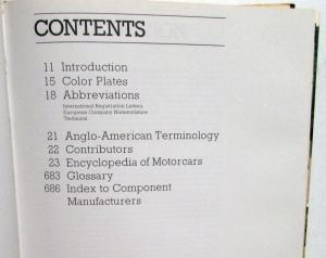 The New Encyclopedia Of MotorCars 1885 To The Present (1982) Elcar Ferrari Tiley