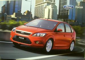 2009 Ford Focus Australian Market Right Hand Drive Dealer Sales Brochure