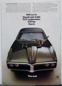 1968 Pontiac Firebird 400 Amazing American US Alpine Ski Team Magazine