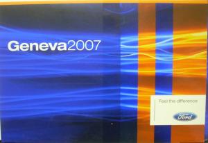 2007 Ford Geneva Auto Show Press Media Kit Mondeo C-Max Focus S-Max