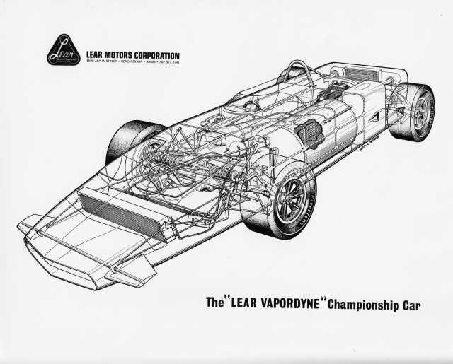 1969 Lear Vapordyne Car Illustrative Cutaway Press Photo and Release 0001