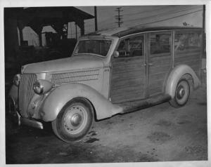1936 Ford Woody Wagon Traffic Crash Damage Press Photo 0499 - Union Pacific