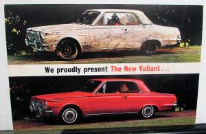1963 Valiant Dealer Postcard New Model Introduction Promotional Chrysler Sales