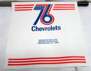 1976 Chevrolet Dealer Promotional Napkins Set Fowlkes Chevy Pompano Beach Fl