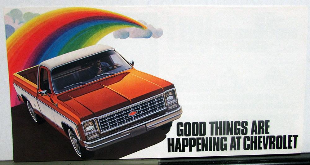 1976 Chevrolet Truck Dealer Brochure Mailer New Pickup Models & LUV Intro CK 10
