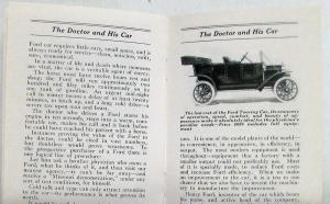 1913-1914 ? Ford Model T The Doctor and His Car Sales Brochure Reproduced