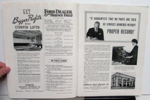 1937 Ford Dealer & Service Field July Issue School Bus Speedway Buick Zephyr V8