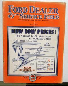 1937 Ford Dealer & Service Field May Issue JV HoodStream Wrecker CraftStyle COE