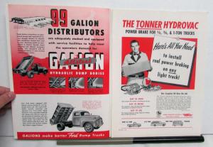 1948 The Ford Dealers News August Issue Dump Trucks Vanette Bookmobile Sedan