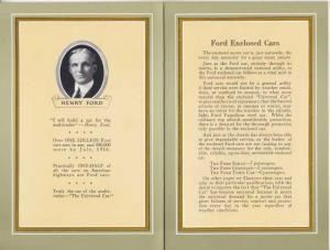 1915 Ford Universal Car Enclosed Cars Sales Brochure - Reproduction