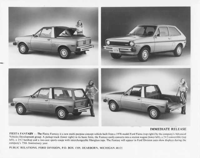 1978 Ford Fiesta Fantasy by AVD Group Concept Press Photo 0523