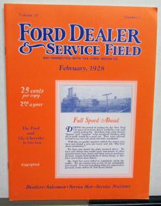 1928 Ford Dealer & Service Field Feb Vol 29 No 2 Fordson Truck Tractor Model TT