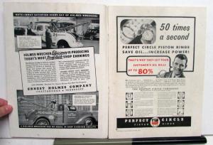1937 Ford Dealer & Service Field October Holmes Wrecker Truck V8 Lincoln Zephyr