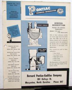 1953 Pontiac Dealer Technical Service Bulletins Craftsmen News Repair Updates