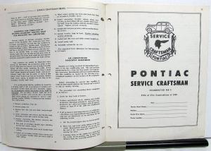 1956 Pontiac Dealer Technical Service Bulletins Craftsmen News Repair Updates