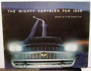 1958 Chrysler New Yorker Saratoga Windsor Color Sales Brochure Oversized