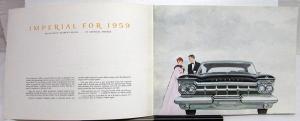 1959 Chrysler Imperial Custom Crown LeBaron Prestige Sales Brochure XL