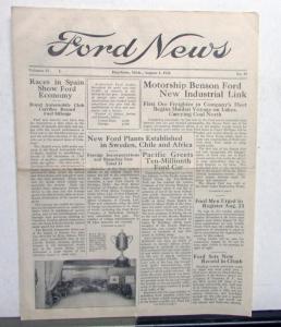 1924 Ford News 8/1/24 Model T Employee Paper