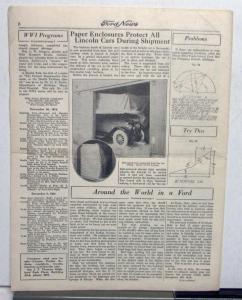 1924 Ford News 11/15/24 Model T Employee Paper