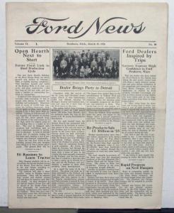 1926 Ford News 3/15/26 Model T Employee Paper