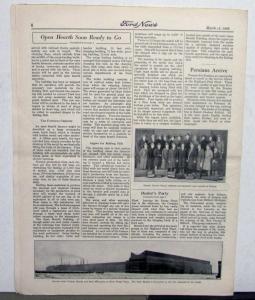 1926 Ford News 3/15/26 Model T Employee Paper