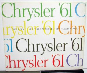 1961 Chrysler Sales Brochure XL Newport Windsor New Yorker Large