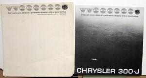 1963 Chrysler 300J Firepower 413 V8 Sales Brochure W/Envelope