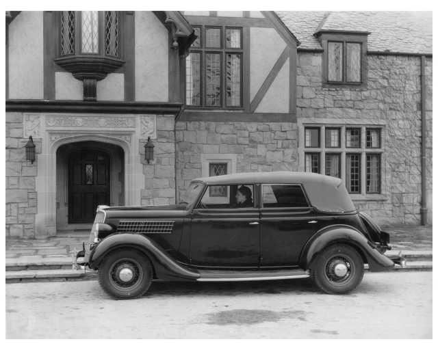1935 Ford V8 Convertible Sedan Press Photo and Release 0596