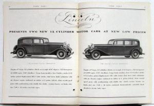 1933 Ford News January Issue 2 New V12 Lincolns Activities Review of 1932 Orig