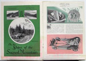 1933 Ford News February Issue Color Illustrations of New V8 Fords Original