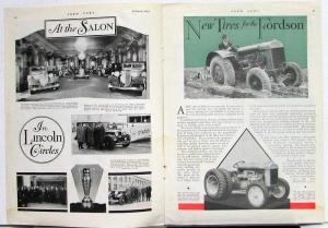 1933 Ford News February Issue Color Illustrations of New V8 Fords Original