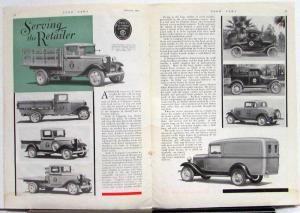 1933 Ford News February Issue Color Illustrations of New V8 Fords Original