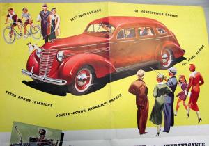 1938 Hupmobile Sixes & Eights 6 Custom 6 Custom 8 Sales Brochure Folder Original