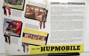 1938 Hupmobile Sixes & Eights 6 Custom 6 Custom 8 Sales Brochure Folder Original