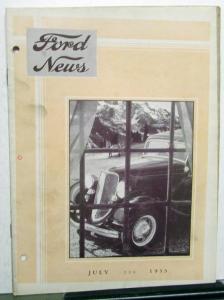 1933 Ford News July Issue 1904 to 1933 Car Review Grills Edison Museum Taxi Orig