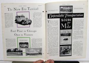 1933 Ford News July Issue 1904 to 1933 Car Review Grills Edison Museum Taxi Orig