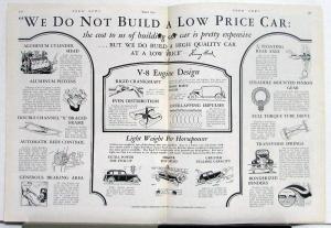 1933 Ford News August Issue Police V8 Car Quality Components in Car Build Orig