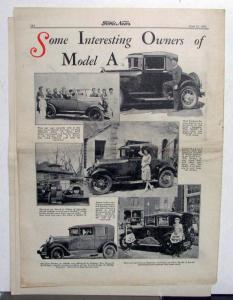 1929 Ford News 6/15/29 Model A Employee Paper