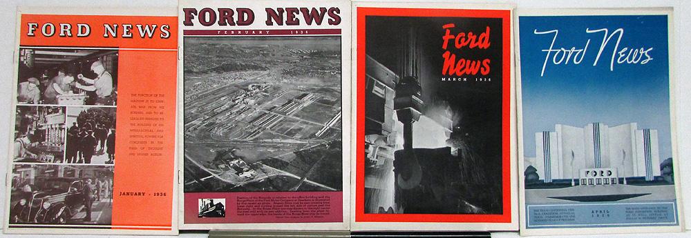 1936 Ford News 12 Issues Set Complete Year Dec 1937 Preview Original