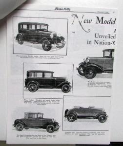 1930 Ford News 1/2/30 Model A Employee Paper COPY