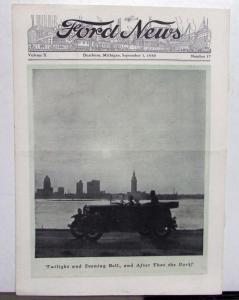 1930 Ford News 9/1/30 Model A Employee Paper