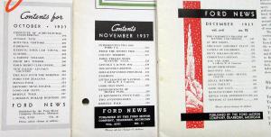 1937 Ford News 12 Issues Set Complete Year Original