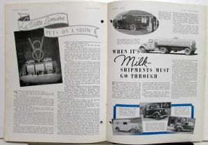 1937 Ford News June Issue Lincoln Zephyr Milk Delivery Original
