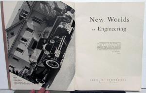 Original 1940 Chrysler New Worlds In Engineering Technology Promotional Book