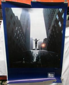Vintage Rolls Royce Grill Promotional Poster Large 33 X 47