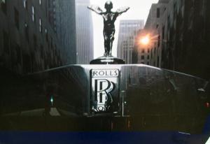 Vintage Rolls Royce Grill Promotional Poster Large 33 X 47