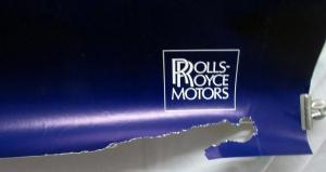 Vintage Rolls Royce Grill Promotional Poster Large 33 X 47