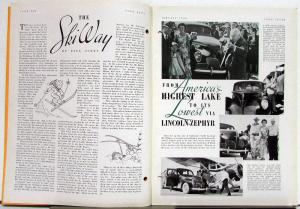 1938 Ford News January Issue 1937 Progress Review & Lincoln Zephyr Original