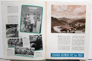 1938 Ford News March Issue Lincoln Zephyr & Thrifty Sixty Ford V8 ADs Original