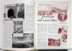 1938 Ford News Sept Issue Hudson Tunnel Smokie Mtns Boulder Dam Key West Orig